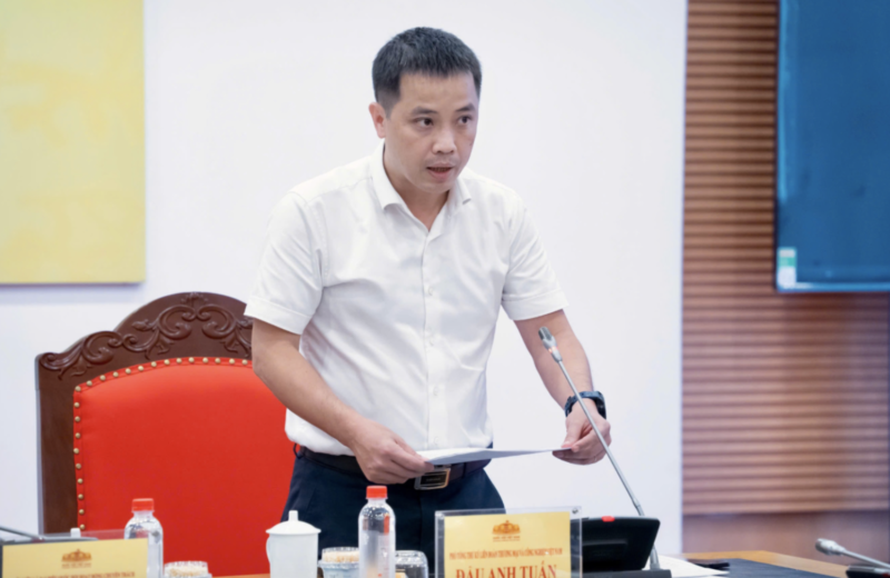 Phó Tổng Thư ký, Trưởng Ban Pháp chế VCCI Đậu Anh Tuấn phát biểu. Nguồn Báo Đại biểu Nhân dân